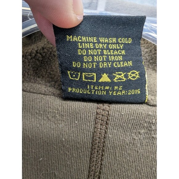 Scent Blocker Fleece Pullover Mens Medium Camo Quarter Zip Hunting S3 Green - Picture 12 of 12